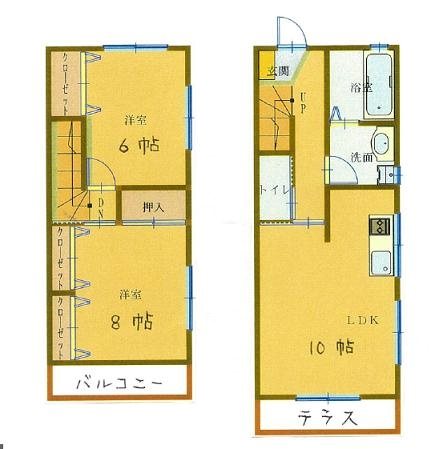 テラスハウスシェフレラⅢ 間取り図