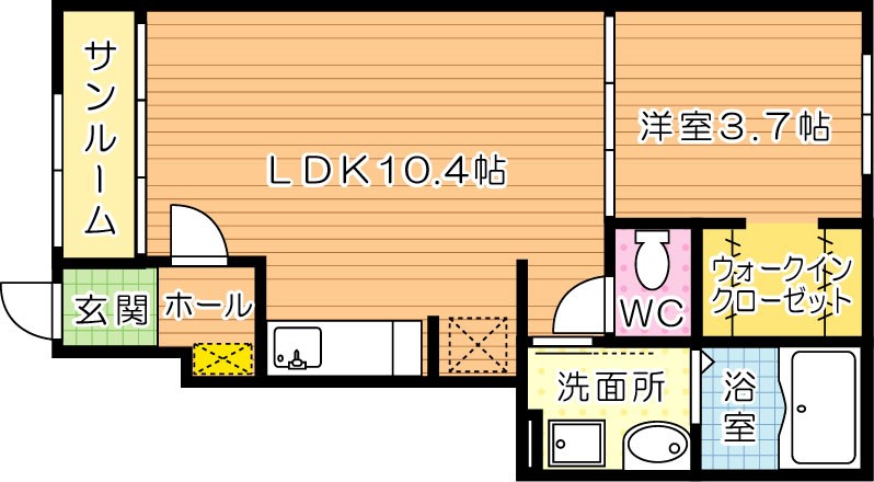 ボヌールD 間取り図