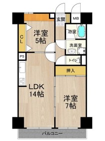 間取り ファーロ新北島 間取り図