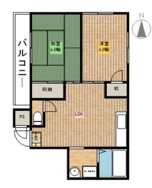 光庸ハウス 203号室 間取り