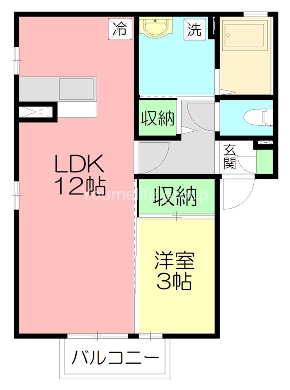 クレールM  201号室 間取り