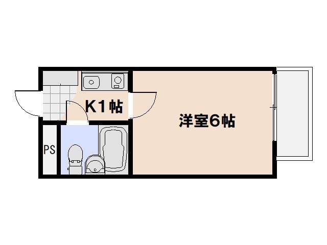 ドラゴン五日市 304号室 間取り