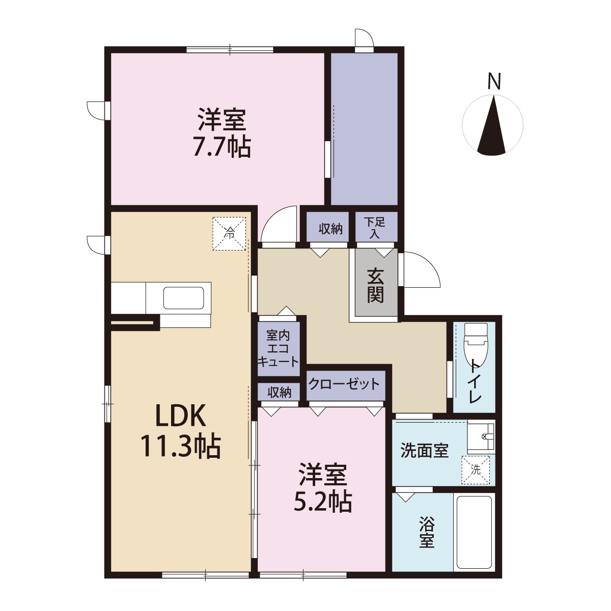 ボヌール・S 101号室 間取り