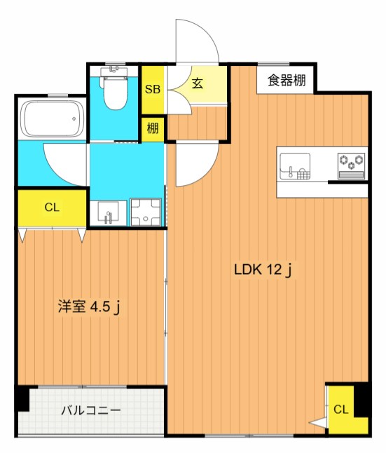 湯建ビル 203号室 間取り