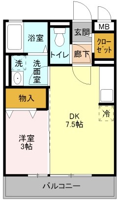 ルブラン 302号室 間取り