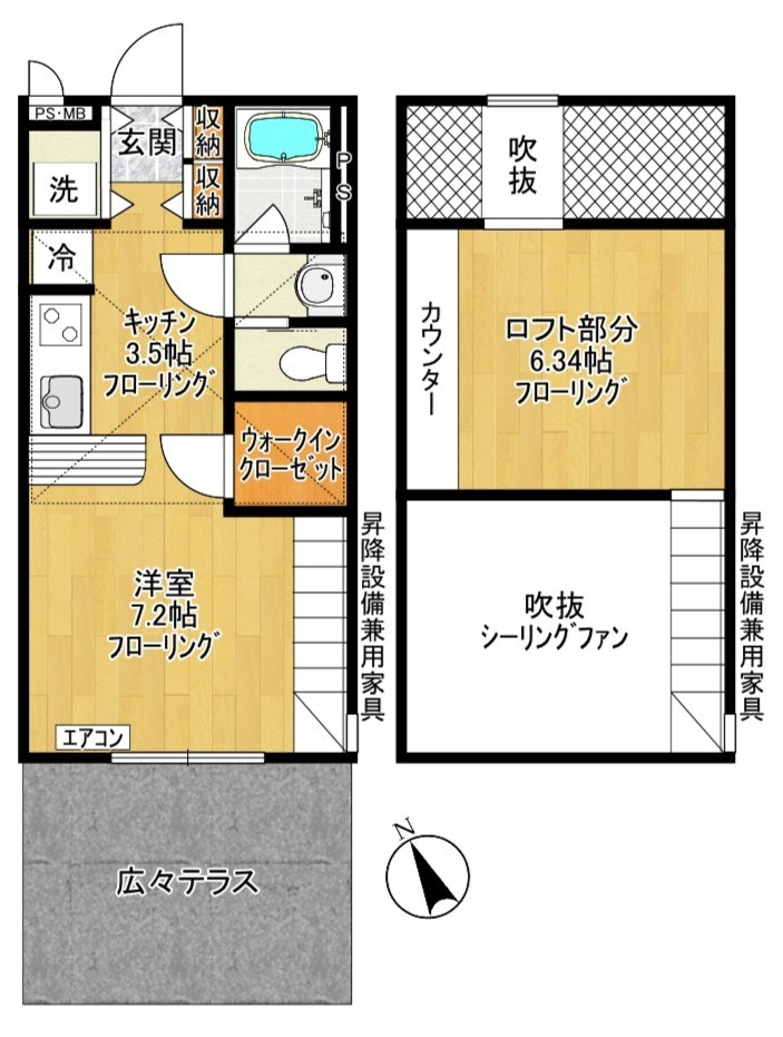 リヴェーラⅡ 107号室 間取り