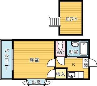 レオパレス日明 103号室 間取り