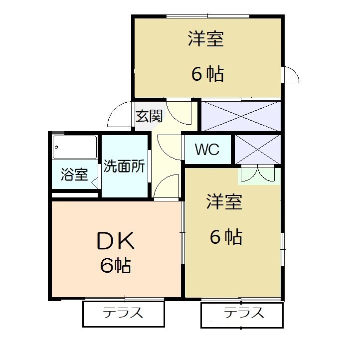 ヴィラ中川Ｂ  間取り