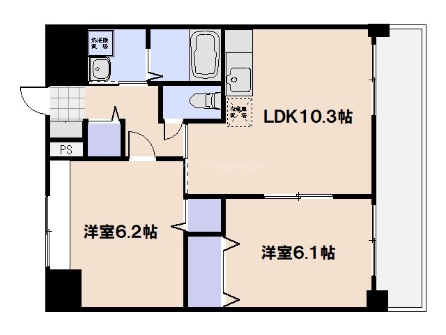 サンシャインKAWAOKA 204号室 間取り