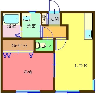 チェリーコート若竹 103号室 間取り