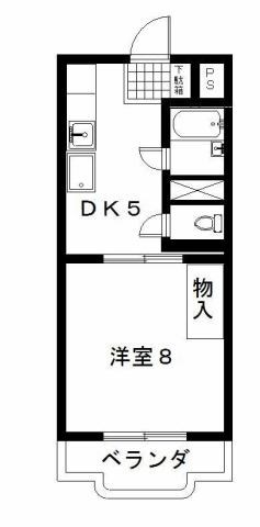 シェルブール 305号室 間取り