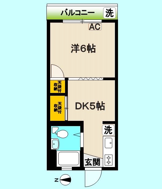 富士見ハイツ 503号室 間取り