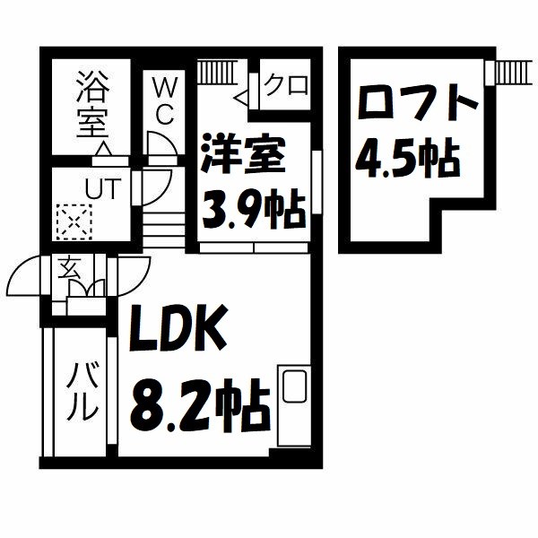 モメンタム志賀本通 間取り図