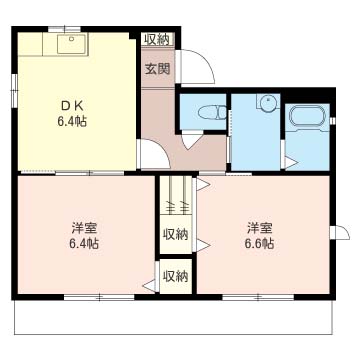 シャトレＫＯＭＡＴＳＵ　Ⅱ 間取り