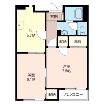 アピア南浦和 206号室 間取り