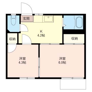 コーポアゼリアA 103号室 間取り