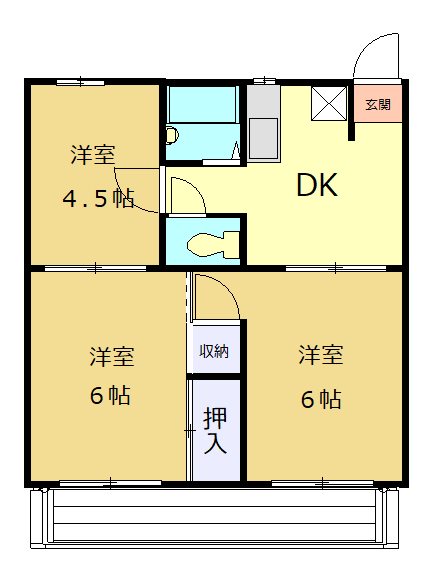 コーポナミキA 201号室 間取り