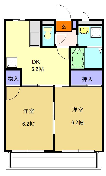 パールハイム東浦和 302号室 間取り