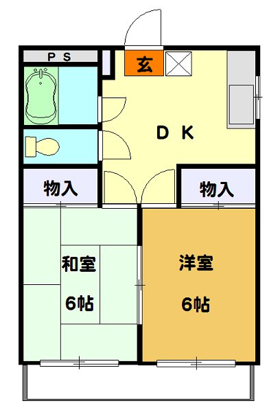 ゴールドストーク 203号室 間取り