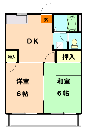 コーポ並木弐番館 101号室 間取り