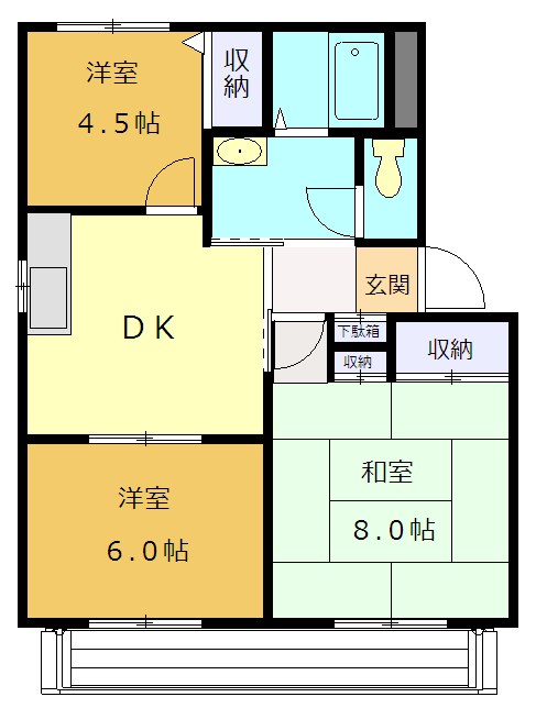 サンハイツ南浦和 202号室 間取り