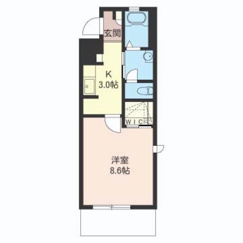 メゾン文蔵１号棟 206号室 間取り
