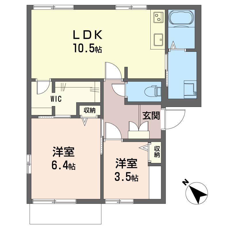 ジュネスヴィラⅠ 102号室 間取り