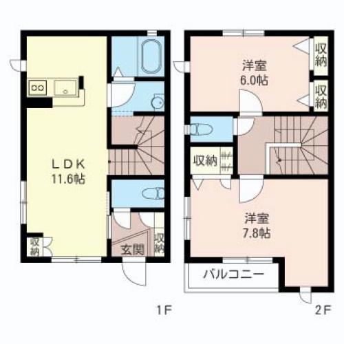 キャットスクエアA 102号室 間取り
