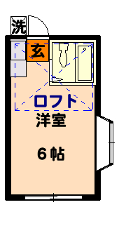 西川口コスモスパートⅠ 201号室 間取り