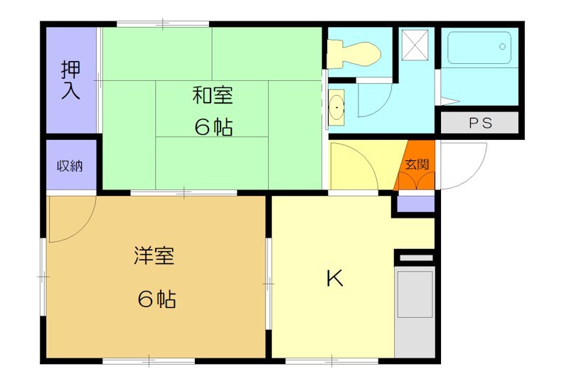 タケヤマハイツＪ 102号室 間取り