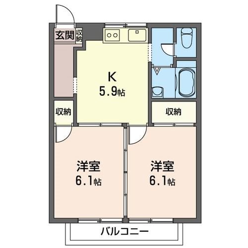 コーポトートーＢ 101号室 間取り