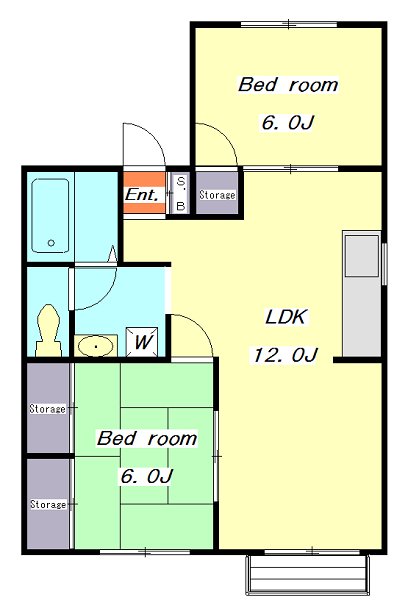 ストークマンションⅠ 201号室 間取り