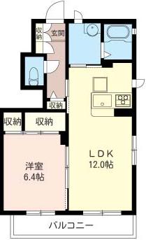 プリムヴェールⅦ 101号室 間取り