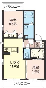 リラフォート　M-U 102号室 間取り