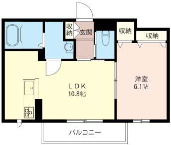 ロータスガーデン 102号室 間取り