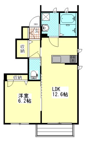 フォンターナ南浦和壱番館 103号室 間取り
