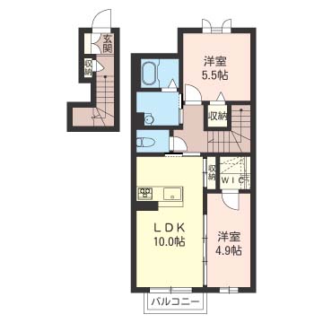 ヴィラ　フィールド 203号室 間取り