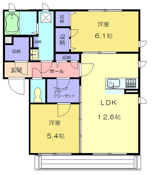 アイアンロマネスク向原台B 102号室 間取り