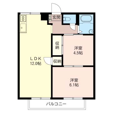 コーポトートーA 間取り