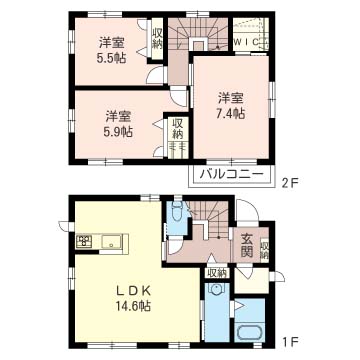 シャーメゾンダイトウＢ 間取り