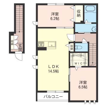 プレミアス 201号室 間取り