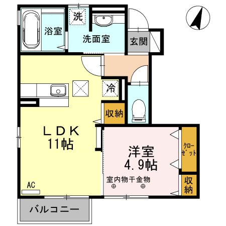 ウィークス&コリーヌ（ウィークス） 間取り