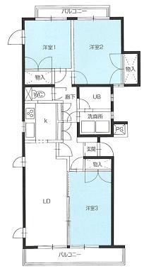 牛久ロイヤルレジデンスC棟 間取り