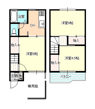 牛久市中央 テラスハウス 1 2階 3dk 4 8万円 牛久 土浦 つくば 賃貸 マンション アパート お部屋 ミニミニｆｃ牛久駅前店 土浦 駅前店