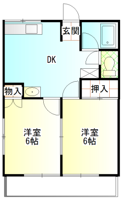 茨城県稲敷郡阿見町若栗 間取り