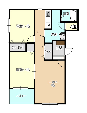 茨城県牛久市栄町６丁目 間取り