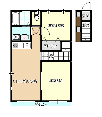 茨城県稲敷郡阿見町若栗 間取り