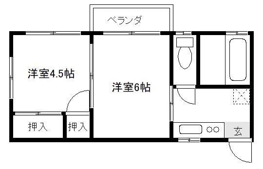 小仲台ハイツ(マンスリーマンション） 間取り