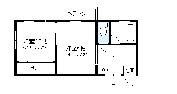 小仲台ハイツ(マンスリーマンション） 間取り