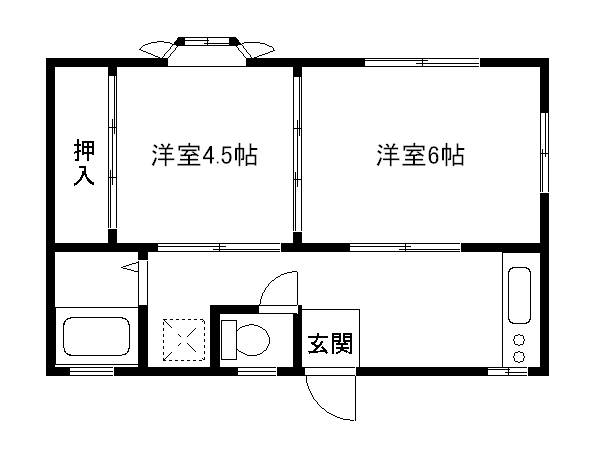 メゾンアキツ（マンスリーマンション） 間取り